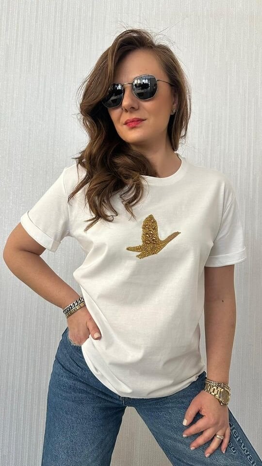 Bymn club taş detaylı tshırt
