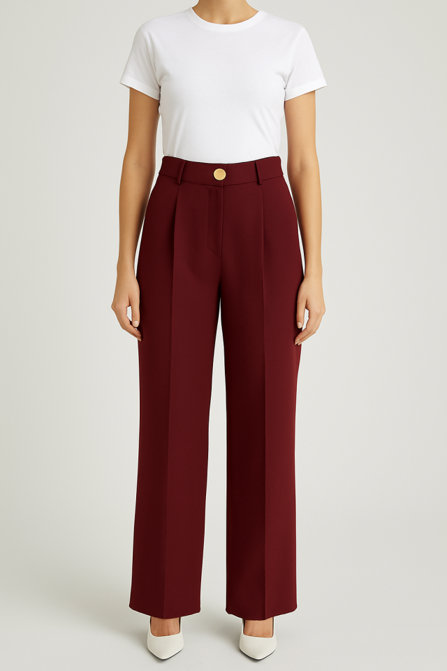 Krep kumaş palazzo pantolon