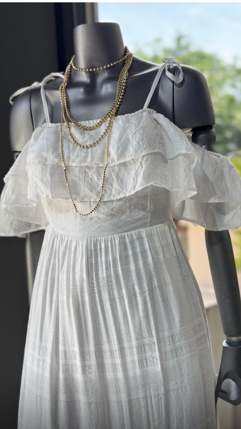 MASSİMO OMUZ FIRFIRLI ELBİSE