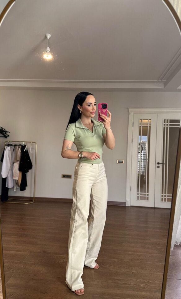 ZARA MODEL YÜKSEK BEL BOL PAÇA PANTOLON