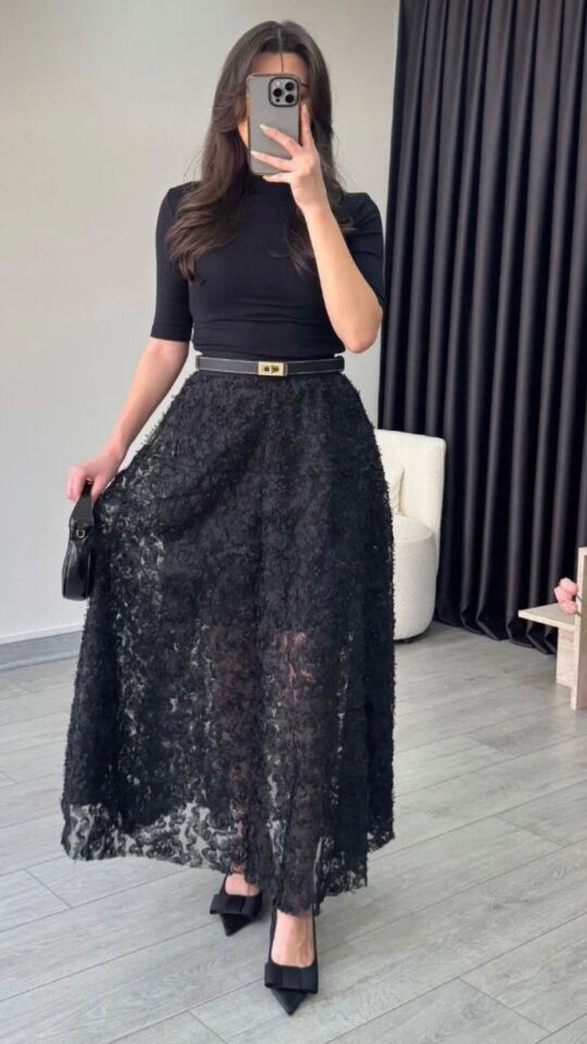 DANTEL DETAY UZUN ETEK