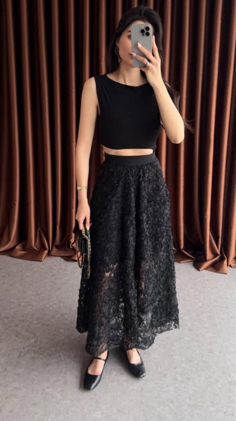 DANTEL DETAY UZUN ETEK