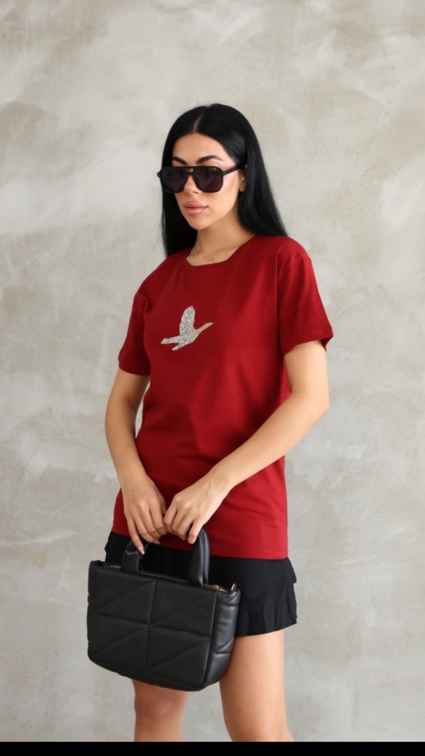 BEYMEN CLUB LOGOLU TAŞ DETAYLI T-SHIRT