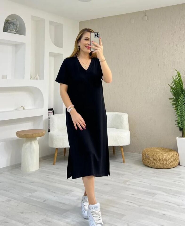 ZARA V YAKA BASİC ELBİSE