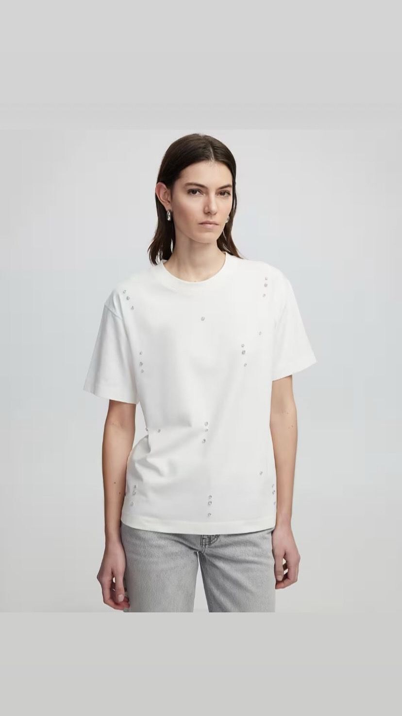 İPEK YOL TAŞ DETAY T-SHIRT