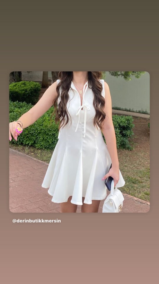 ZARA MODEL ÖN BAĞLAMALI KISA ELBİSE
